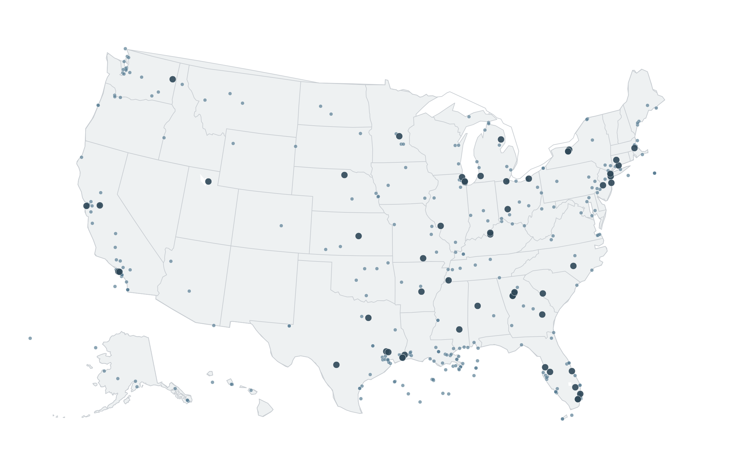 Map of reported chemical and hazardous material incidents across the US, week of Aug 31–Sep 6, 2026