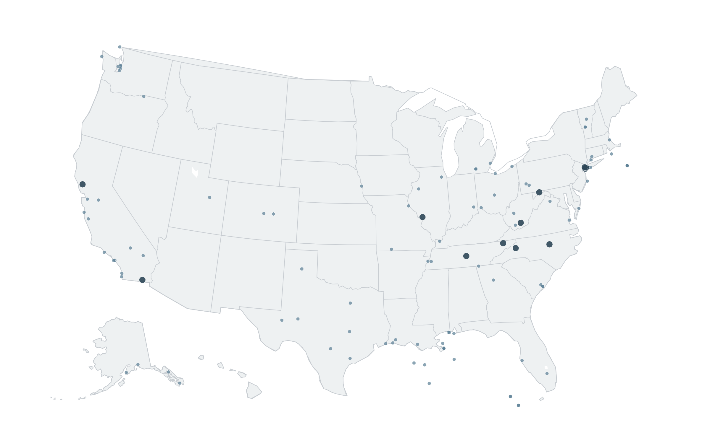 Map of reported chemical and hazardous material incidents across the US, week of Sep 7–Sep 13, 2026