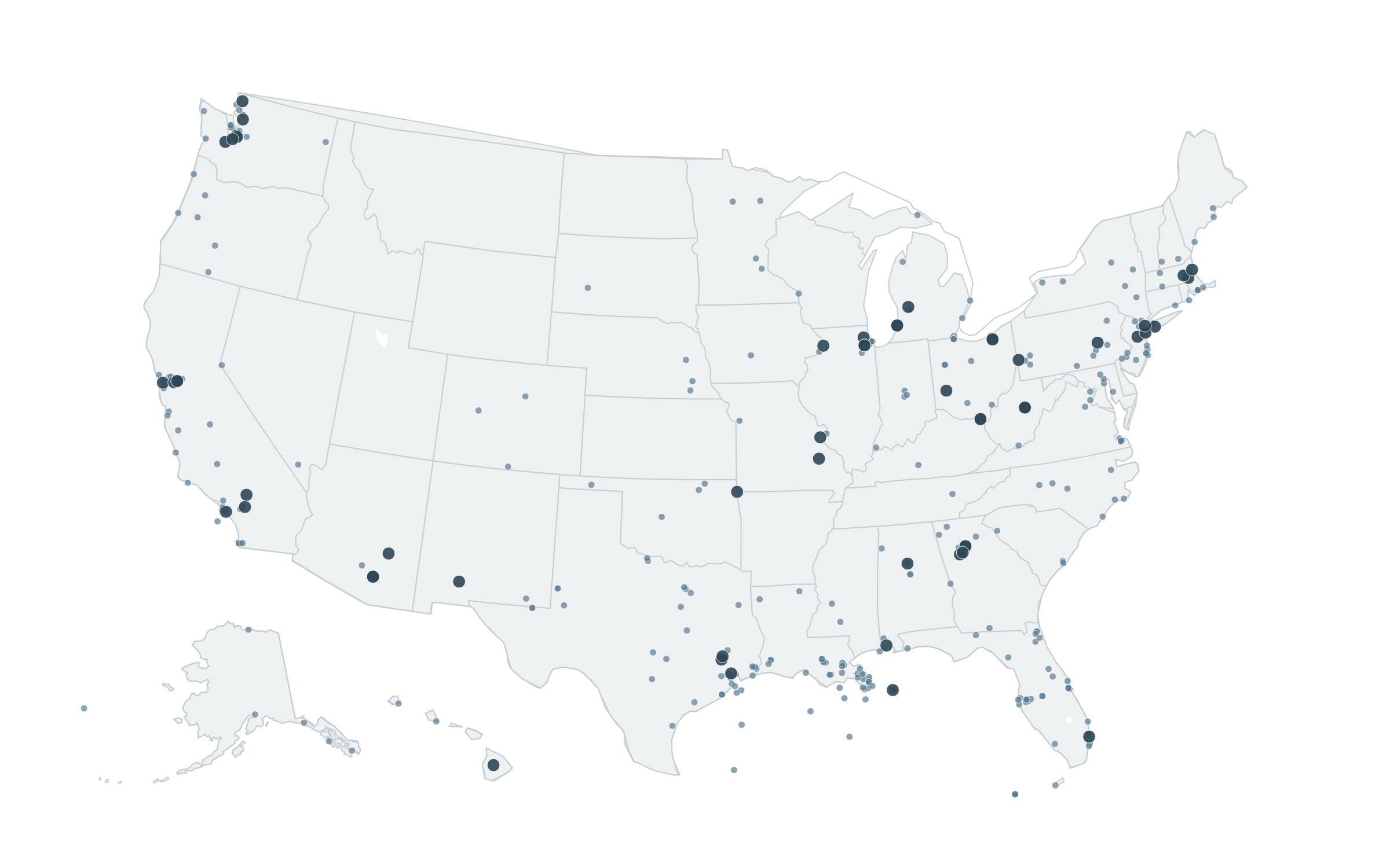 Map of reported chemical and hazardous material incidents across the US, week of Sep 21–Sep 27, 2026